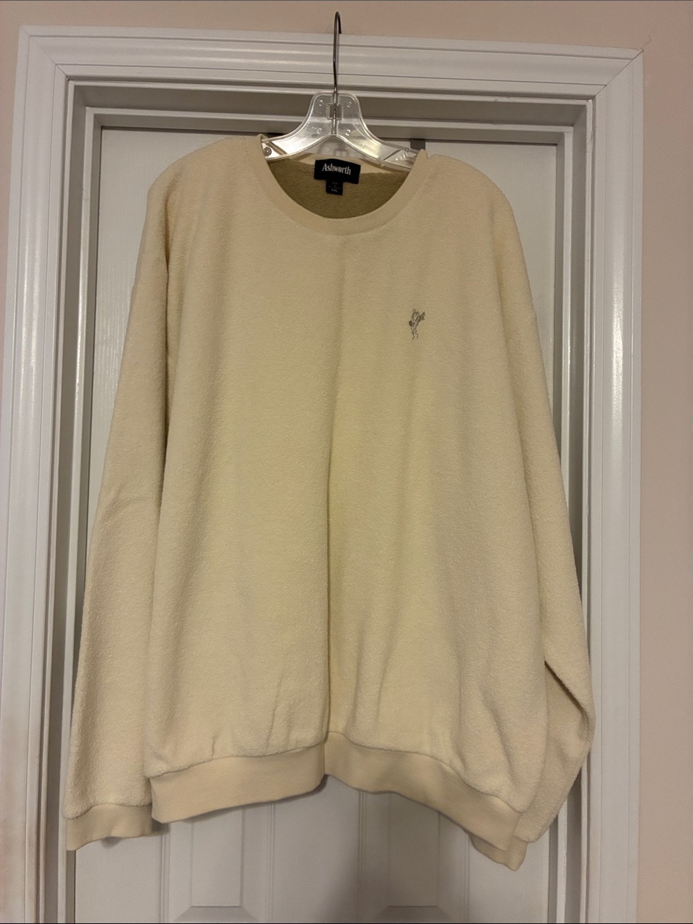 Ashworth Men's 2XL Cream Crewneck Pullover Sweater